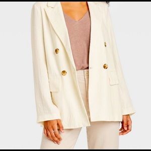 Classic Neutral Blazer - cream colored. - worn once